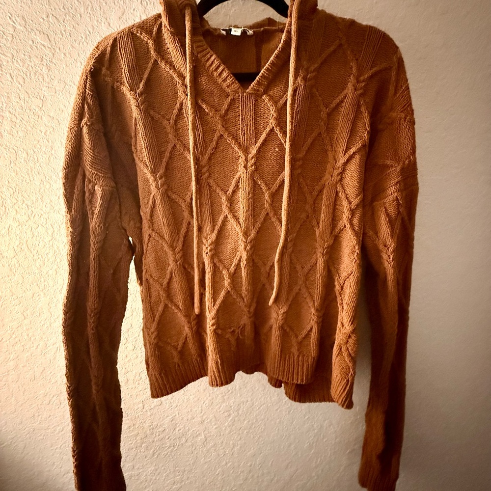 True Craft Brown Cable Knit Sweater